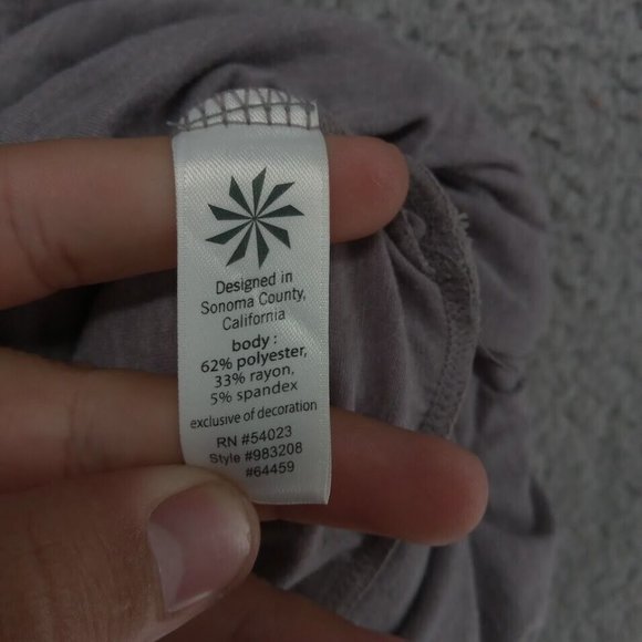 Athleta Dress Womens Small Gray Short Sleeve V Neck Cinched Shirt Dress - Picture 5 of 10